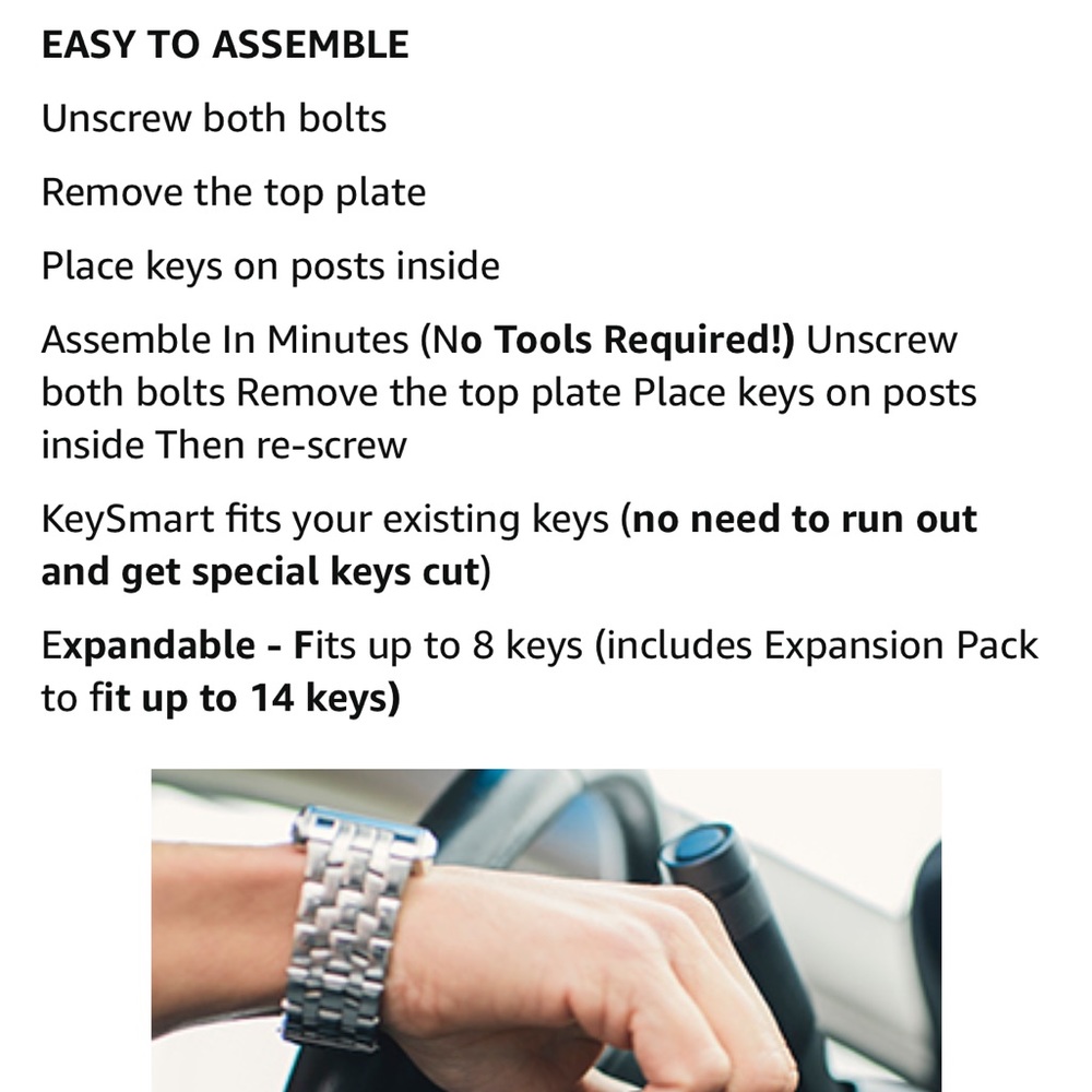 Key Smart Compact Key Holder + 4 Accessories/Color Red & Silver - Picture 13 of 14